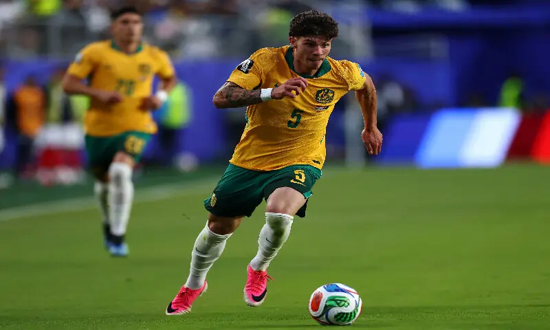 Jordan Bos of Australia in action during the FIFA World Cup 2026 Group D match between Paraguay and Australia at San Francisco Bay Area Stadium on June 25, 2026, in Santa Clara, California. AFP Jordan Bos of Australia in action during the FIFA World Cup 2026 Group D match between Paraguay and Australia at San Francisco Bay Area Stadium on June 25, 2026, in Santa Clara, California. AFP