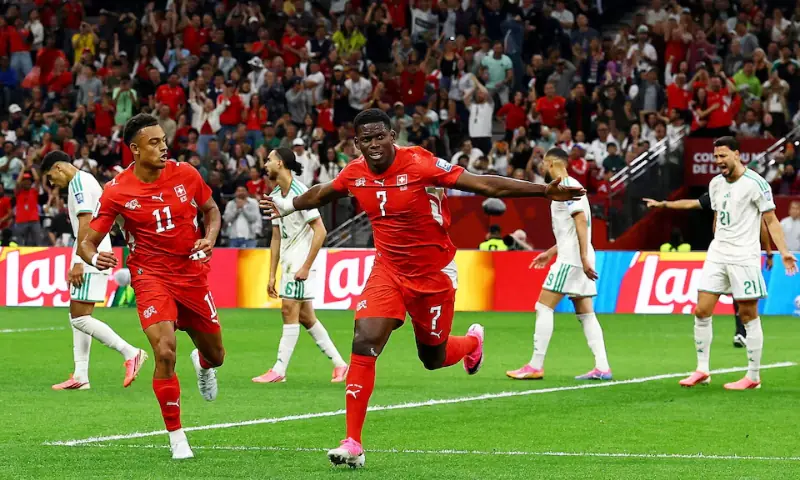 Switzerland's Breel Embolo celebrates. -- Reuters Switzerland's Breel Embolo celebrates. -- Reuters
