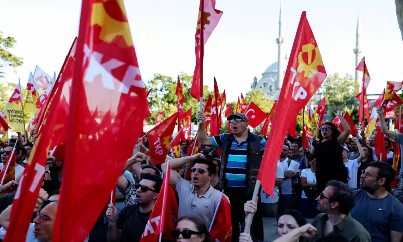People take part in a protest ahead of NATO leaders' summit in Istanbul, Turkey. -- Reuters People take part in a protest ahead of NATO leaders' summit in Istanbul, Turkey. -- Reuters