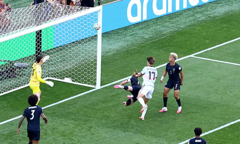 Belgium's Charles De Ketelaere scores their second goal past Matt Freese of the US. -- Reuters Belgium's Charles De Ketelaere scores their second goal past Matt Freese of the US. -- Reuters