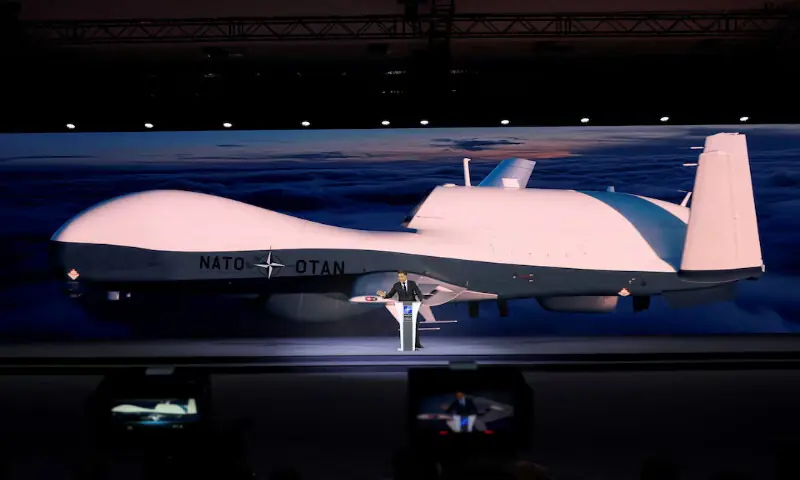 NATO Secretary General Mark Rutte speaks during the High Level Defence announcements at the NATO Summit Defence Industry Forum, on the sidelines of the NATO leaders' Summit, in Ankara, Turkey, on Tuesday. -- Reuters