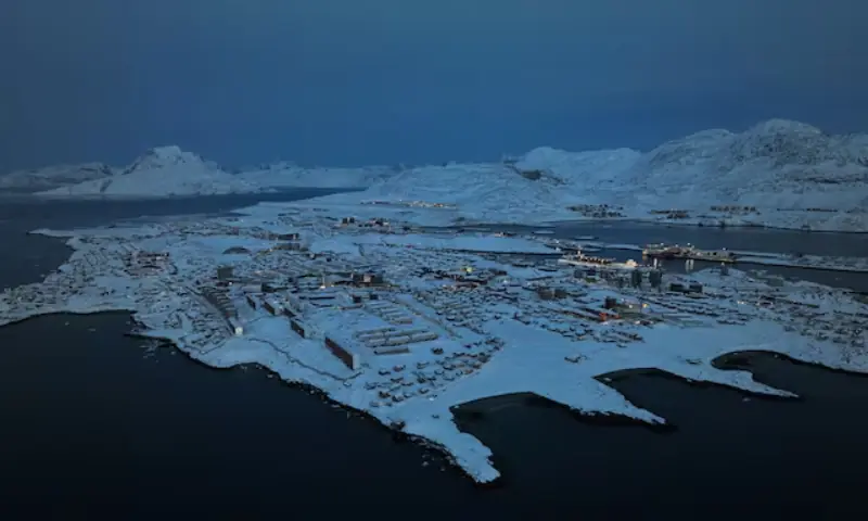 A drone view of Nuuk, Greenland. -- Reuters