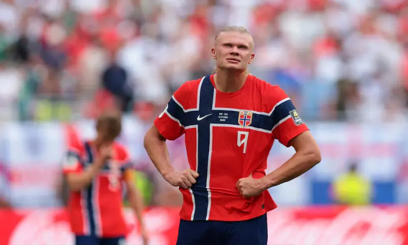 Norway's Erling Haaland reacts after the match. -- Reuters Norway's Erling Haaland reacts after the match. -- Reuters