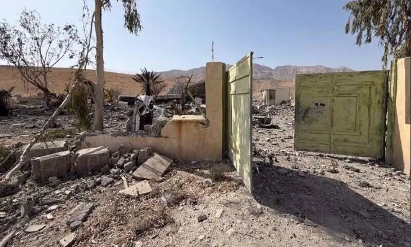 A mineral water production plant destroyed during a US air strike in Ilam Province, Iran. -- Picture courtesy X