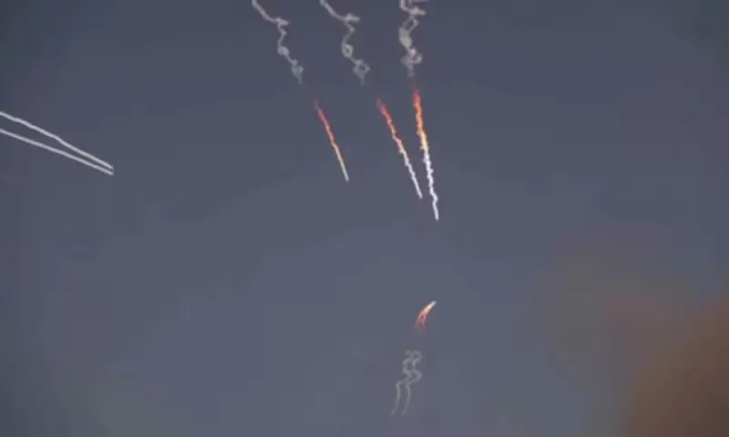 Iranian missiles are launched, as Iran's Revolutionary Guards said they had carried out attacks against a US base in Jordan and 21 other targets in the Gulf on Wednesday in retaliation for American strikes around the Strait of Hormuz, from a location given as Tehran, Iran, released June 10, 2026, in this still image taken from a video. Reuters file Iranian missiles are launched, as Iran's Revolutionary Guards said they had carried out attacks against a US base in Jordan and 21 other targets in the Gulf on Wednesday in retaliation for American strikes around the Strait of Hormuz, from a location given as Tehran, Iran, released June 10, 2026, in this still image taken from a video. Reuters file