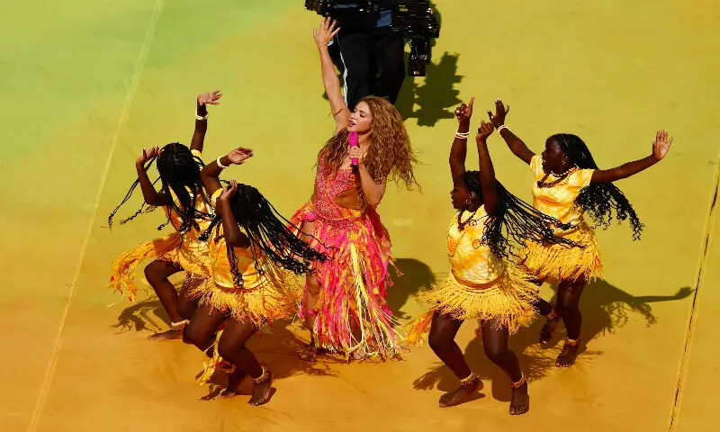 Shakira performs. -- Reuters Shakira performs. -- Reuters