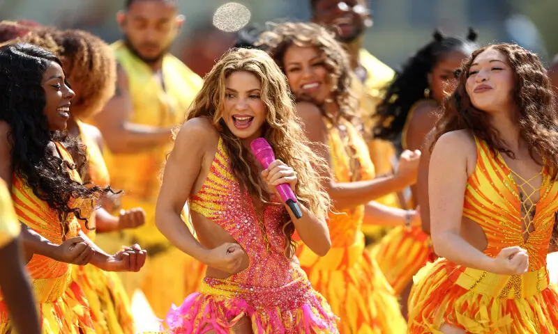 Shakira performs during the ceremony. -- Reuters Shakira performs during the ceremony. -- Reuters