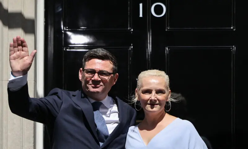 Britain's new Prime Minister Andy Burnham and his wife Marie-France van Heel pose on the steps of 10 Downing Street in central London on July 20, 2026, after being asked by the king to form the next government. AFP Britain's new Prime Minister Andy Burnham and his wife Marie-France van Heel pose on the steps of 10 Downing Street in central London on July 20, 2026, after being asked by the king to form the next government. AFP