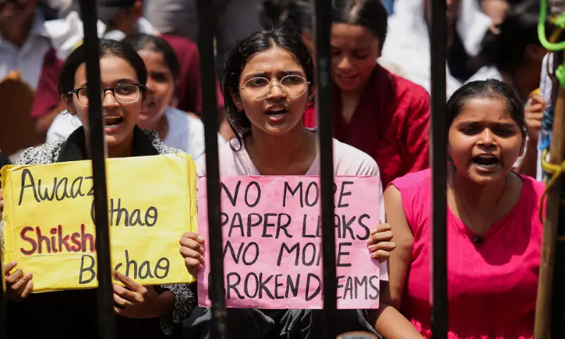 Supporters of India's Cockroach Janata Party hold placards while chanting slogans during ongoing protests at Jantar Mantar in New Delhi. -- Reuters Supporters of India's Cockroach Janata Party hold placards while chanting slogans during ongoing protests at Jantar Mantar in New Delhi. -- Reuters