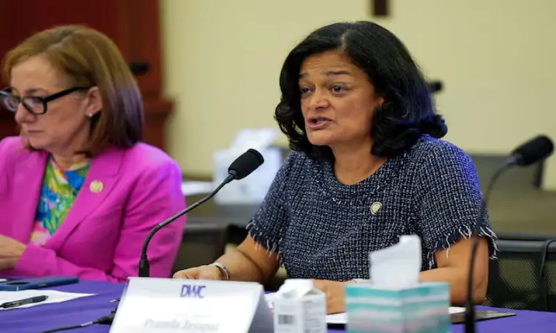 US Representative Pramila Jayapal (D-WA) speaks on Capitol Hill in Washington, DC, on May 19, 2026. Reuters file US Representative Pramila Jayapal (D-WA) speaks on Capitol Hill in Washington, DC, on May 19, 2026. Reuters file