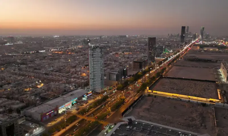 A drone view shows cityscape in Riyadh, Saudi Arabia. -- Reuters