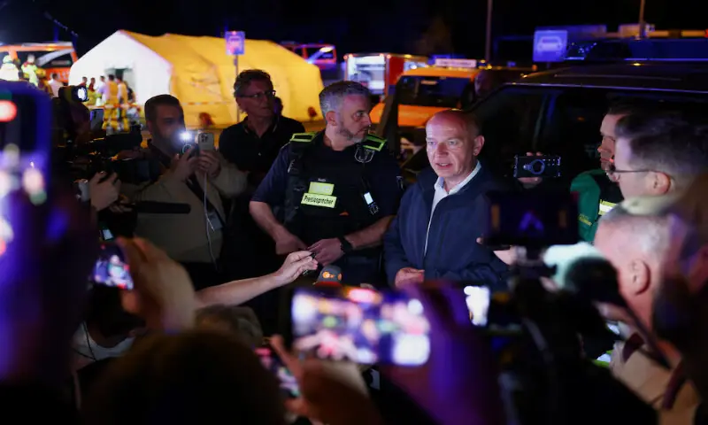 Mayor of Berlin Kai Wegner speaks to the media after a car crashed into the crowd at Tiergarten park in Berlin, Germany. -- Reuters