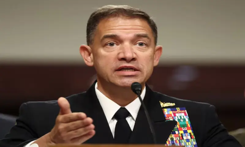 US CENTCOM Commander Admiral Brad Cooper testifies before the Senate Armed Services Committee on "The Posture of the US Central Command and US Africa Command in Review" on Capitol Hill in Washington, DC, US, on May 14, 2026. Reuters file