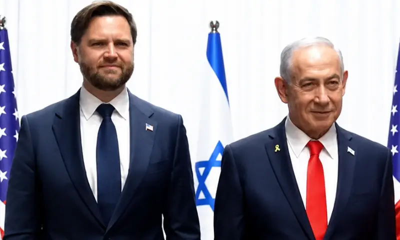 US Vice President JD Vance and Israeli Prime Minister Benjamin Netanyahu. US Vice President JD Vance and Israeli Prime Minister Benjamin Netanyahu.