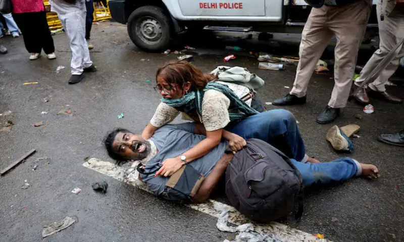 Delhi Police said that it acted professionally, but the violent response won the protesters widespread sympathy. -- Reuters