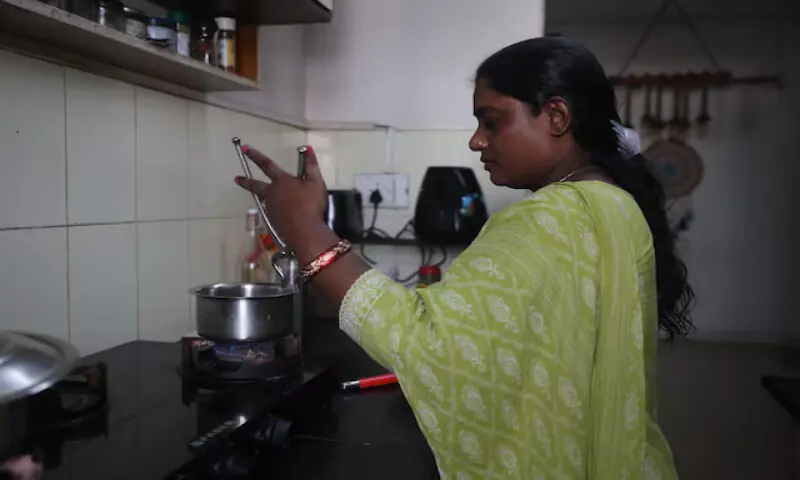 Mamta Singh works long hours in her housekeeping job to afford test coaching for her daughter Simran. The family&rsquo;s hopes were dashed after Simran&rsquo;s results for a medical school entry exam were invalidated when questions were leaked. -- Reuters