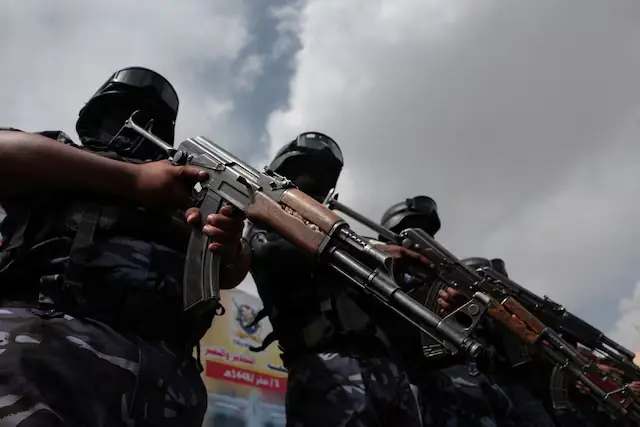 Members of the Houthi security force. -- Reuters