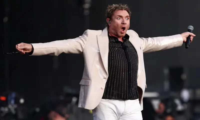 British band Duran Duran's member Simon Le Bon performs at British Summer Time Festival in Hyde Park, London, Britain. -- Reuters