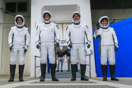 Four-astronaut team departs International Space Station on flight back to Earth