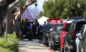 Churchgoers hog-tie gunman after shooting in California church kills one