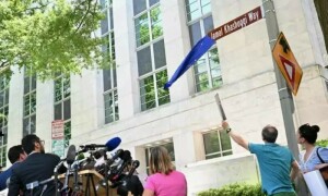 Saudi embassy in Washington now on &lsquo;Jamal Khashoggi Way&rsquo;