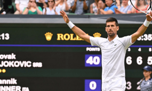 Djokovic battles into Wimbledon semi-finals as Jabeur makes history