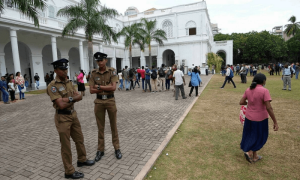 Sri Lankan president in standoff with airport staff while attempting to flee