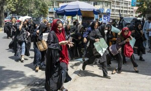 Taliban violently disperse rare women&rsquo;s protest in Kabul