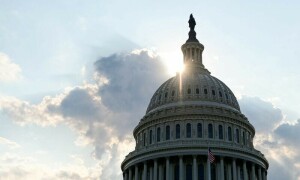 Man dies after crashing car, firing gun near US Capitol