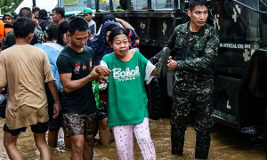 Philippines sharply revises storm death toll down to 45