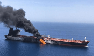 Israel blames Iran as &lsquo;drone strike&rsquo; hits tanker off Oman