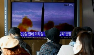 North Korea fires missile hours after warning of &lsquo;fiercer&rsquo; military response