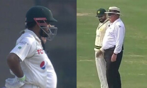 Babar Azam, Marais Erasmus recreate viral meme