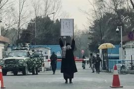 &lsquo;Proud and strong&rsquo;: Solo protest against Taliban university ban