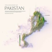 A brilliant Pakistan population density map
