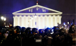 Police clash with protesters at Paris demonstration against pension overhaul
