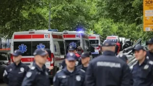 Eight dead in second Serbian shooting, police hunt killer