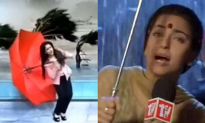 بھارتی میڈیا کی طوفان پر رپورٹنگ نے مشہور فلم کی یاد دلا دی