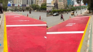 شارع فیصل کی ایک لین پیپلز بس سروس کو دے دی گئی