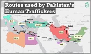 Mapped: Two human smuggling routes to Europe from Pakistan