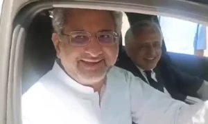 &rsquo;بالٹی گھر رہ گئی، لینے جا رہا ہوں&lsquo;، شاہد خاقان عباسی
