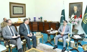 امریکی سفیر کی نگراں وزیراعظم سے ملاقات، شفاف انتخابات، آئی ایم ایف معاہدے پر عمل پر زور