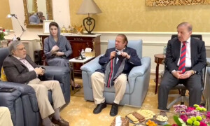 ن لیگ کی اہم میٹنگ ختم، &rsquo;نوازشریف ترقی کا سفرشروع کرنے کیلئے وطن واپس جارہے ہیں&lsquo;