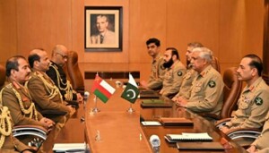آرمی چیف سے عمانی بری فوج کے کمانڈر کی ملاقات، باہمی دلچسپی کے امور پر تبادلہ خیال
