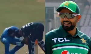 بابر اعظم کا افغان کھلاڑی کو عزت دینے کا انداز مداحوں کو بھا گیا