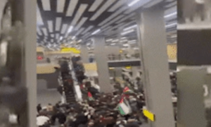 ویڈیو: اسرائیلی طیارے کی لینڈنگ کے دوران سیکڑوں افراد کی روسی ائر پورٹ پرہنگامہ آرائی