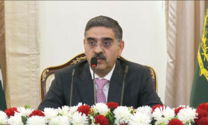 افغان عبوری حکومت کے بعد پاکستان میں دہشتگردی 60 فیصد بڑھی، نگراں وزیراعظم