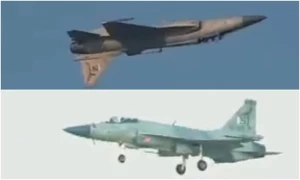 پاک فضائیہ کے لڑاکا طیارے جے ایف 17 تھنڈر اور سپر مشاق نے دبئی ائیر شو میں دھوم مچا دی