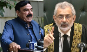 دھرنا کیس: سب کو پتہ ہے کون کیا کچھ کررہا تھا، چیف جسٹس نے شیخ رشید کو بات کرنے سے روک دیا