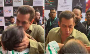 سلمان خان نے خاتون صحافی کو سر عام بوسہ دے دیا